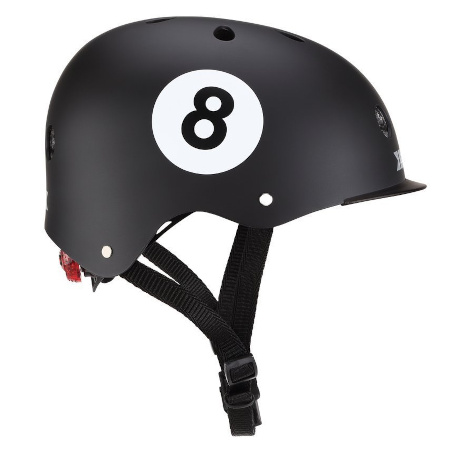 Kask dziecięcy XS/S czarny z numerem 8 [48-53cm] (507-120)
