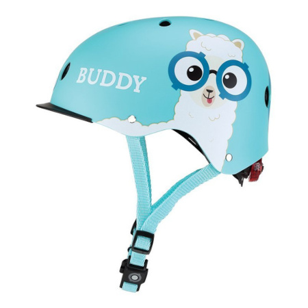 Kask dziecięcy XS/S błękitny z lamą [48-53cm] (507-105)
