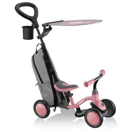 LEARNING BIKE 3w1 DELUXE - rowerek wielofunkcyjny - Deep Pastel Pink (639-211)