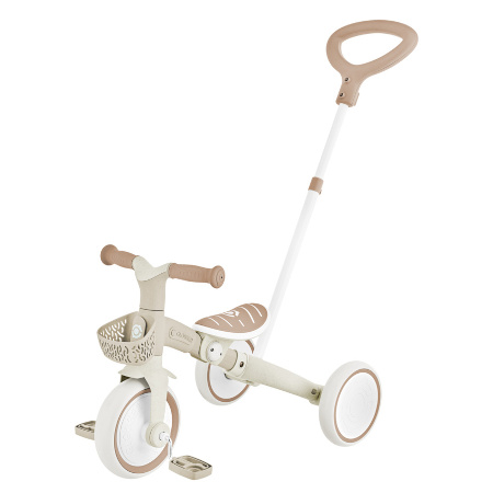 LEARNING TRIKE 3w1 PLUS ECOLOGIC - rowerek trójkołowy, biegowy - Coconut (738-466)