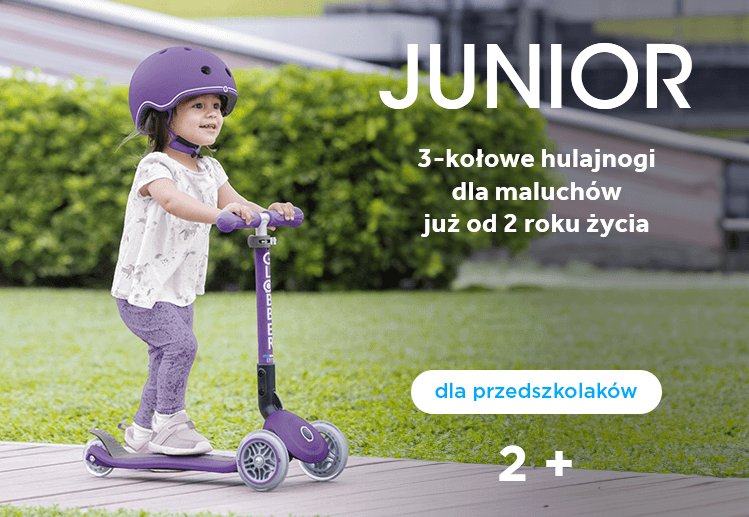 JUNIOR - hulajnogi trójkołowe dla małych dzieci od 2 roku życia