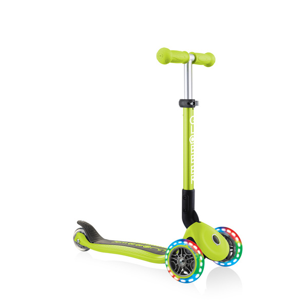 JUNIOR FOLDABLE LIGHTS - hulajnoga trójkołowa - Lime Green (437-106)