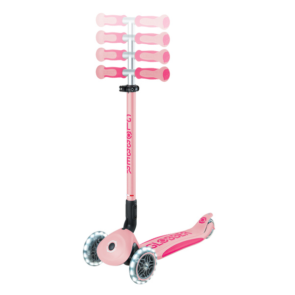 GO•UP DELUXE LIGHTS - hulajnoga trójkołowa z siedziskiem - Pastel Pink (646-710-2)