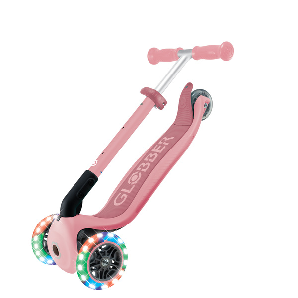 JUNIOR FOLDABLE LIGHTS - hulajnoga trójkołowa - Pastel Pink (437-311-3)