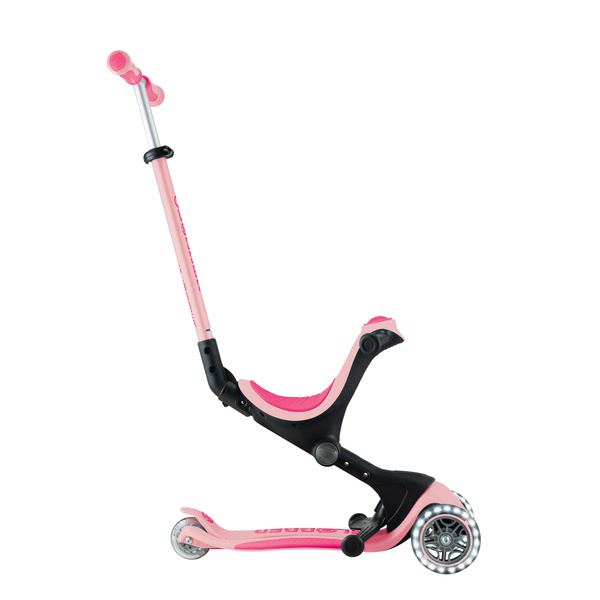 GO•UP DELUXE LIGHTS - hulajnoga trójkołowa z siedziskiem - Pastel Pink (646-710-2)