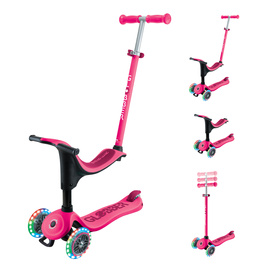 GO•UP SPORTY LIGHTS - hulajnoga trójkołowa z siedziskiem - Fuchsia (452-610-4 S)