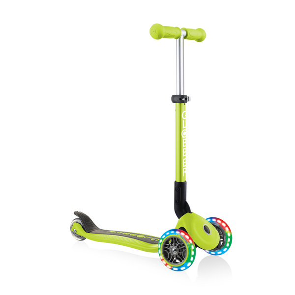 JUNIOR FOLDABLE LIGHTS - hulajnoga trójkołowa - Lime Green (437-106)