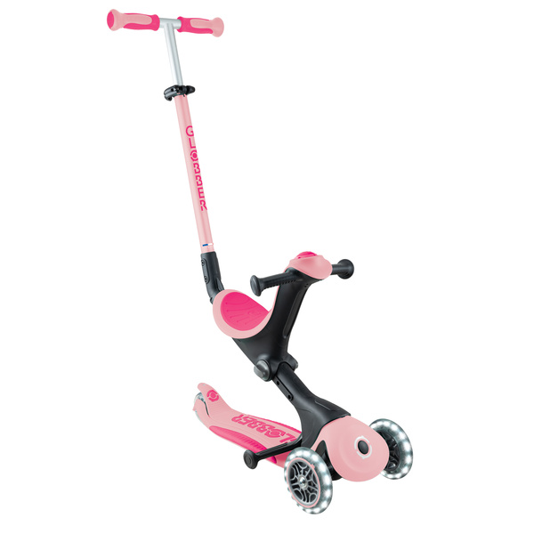 GO•UP DELUXE LIGHTS - hulajnoga trójkołowa z siedziskiem - Pastel Pink (646-710-2)