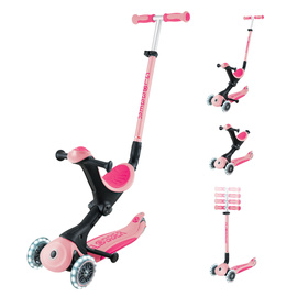 GO•UP DELUXE LIGHTS - hulajnoga trójkołowa z siedziskiem - Pastel Pink (646-710-2)