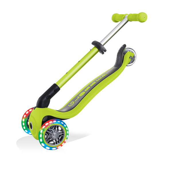 JUNIOR FOLDABLE LIGHTS - hulajnoga trójkołowa - Lime Green (437-106)