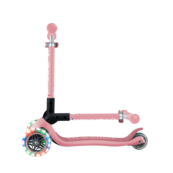 JUNIOR FOLDABLE LIGHTS - hulajnoga trójkołowa - Pastel Pink (437-311-3)