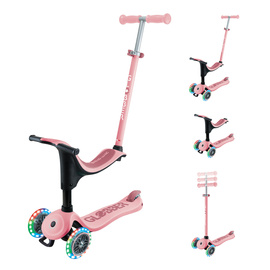 GO•UP SPORTY LIGHTS - hulajnoga trójkołowa z siedziskiem - Pastel Pink (452-710-4 S)