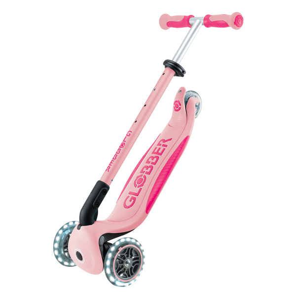 GO•UP DELUXE LIGHTS - hulajnoga trójkołowa z siedziskiem - Pastel Pink (646-710-2)